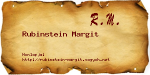 Rubinstein Margit névjegykártya