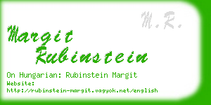 margit rubinstein business card